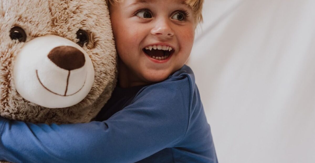 Big hugs and even bigger smiles Louis found his new best friend gymp gympkids fashionforkids by Ally Nomura