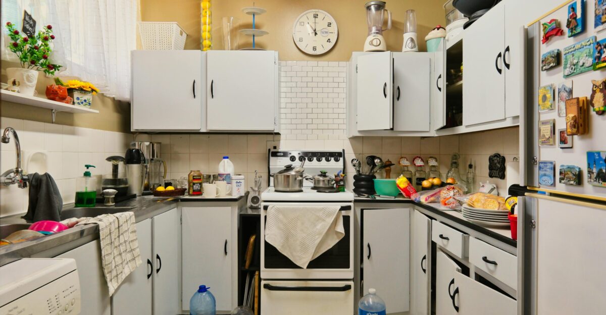 Interior of a Messy Kitchen Free Stock Photo