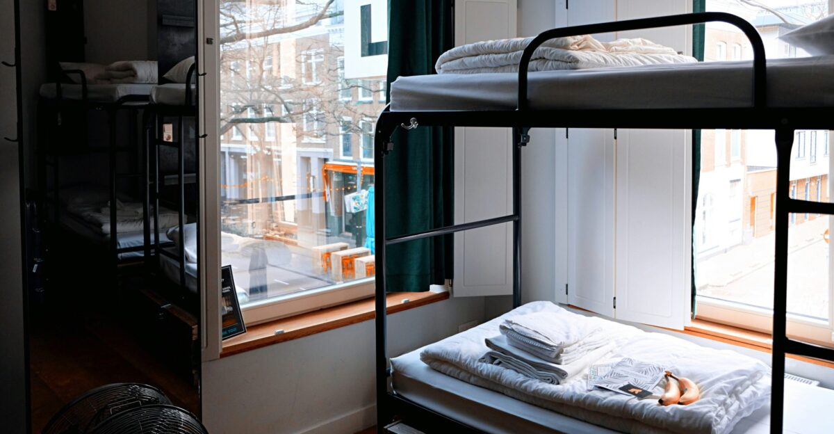 black metal bunk bed