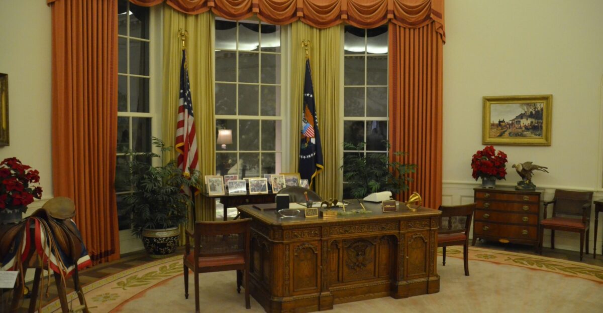 brown wooden desk