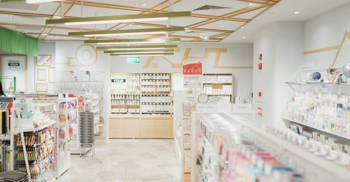 empty white painted store