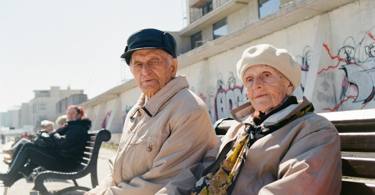 a man sitting on a bench