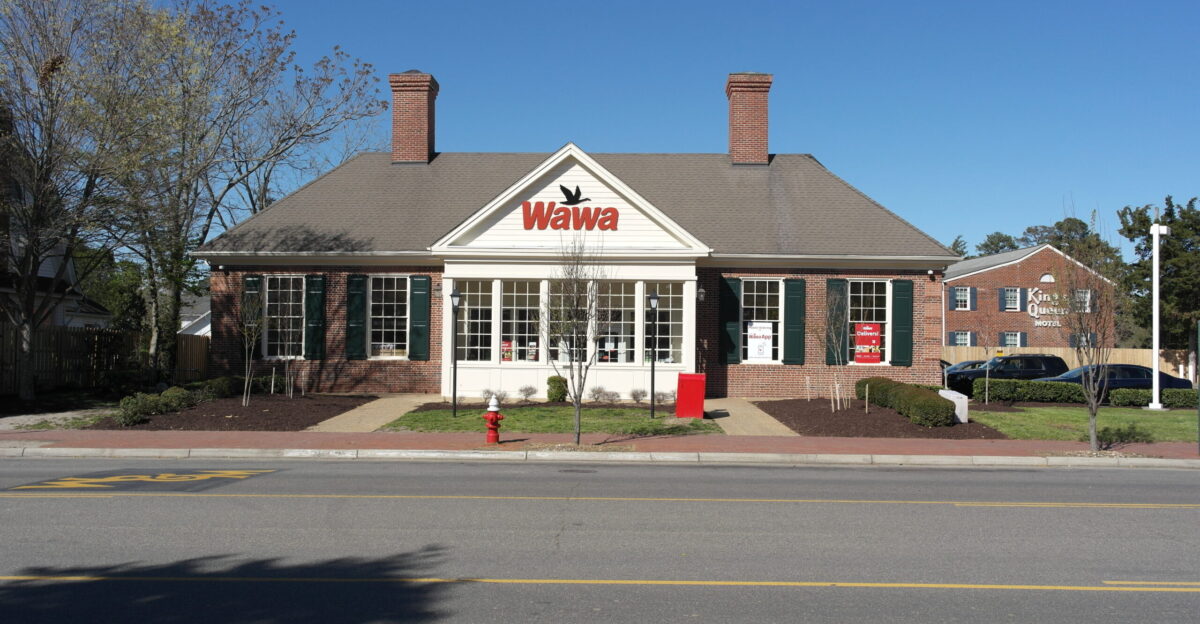 This is the Wawa Food Market store in Williamsburg VA across from William Mary