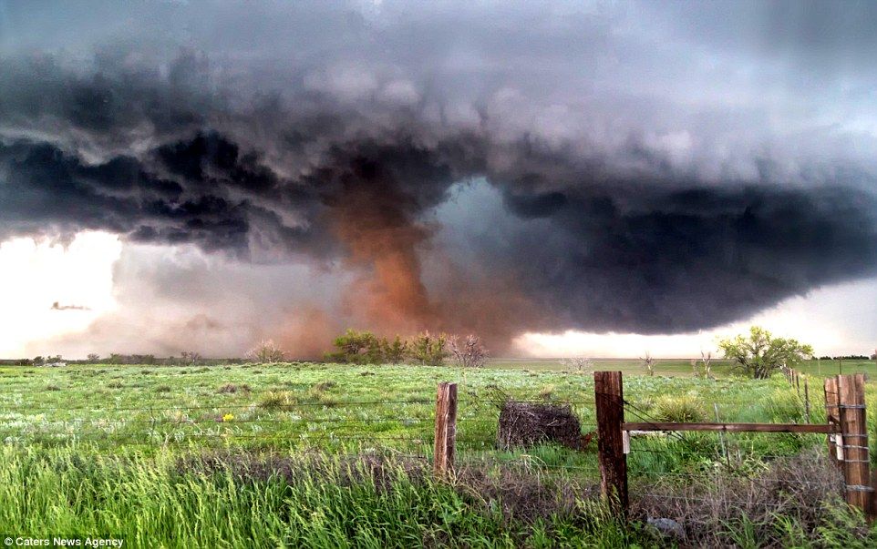 Menacing tornado strikes farmland in rural Colorado by Daniel Brookshire