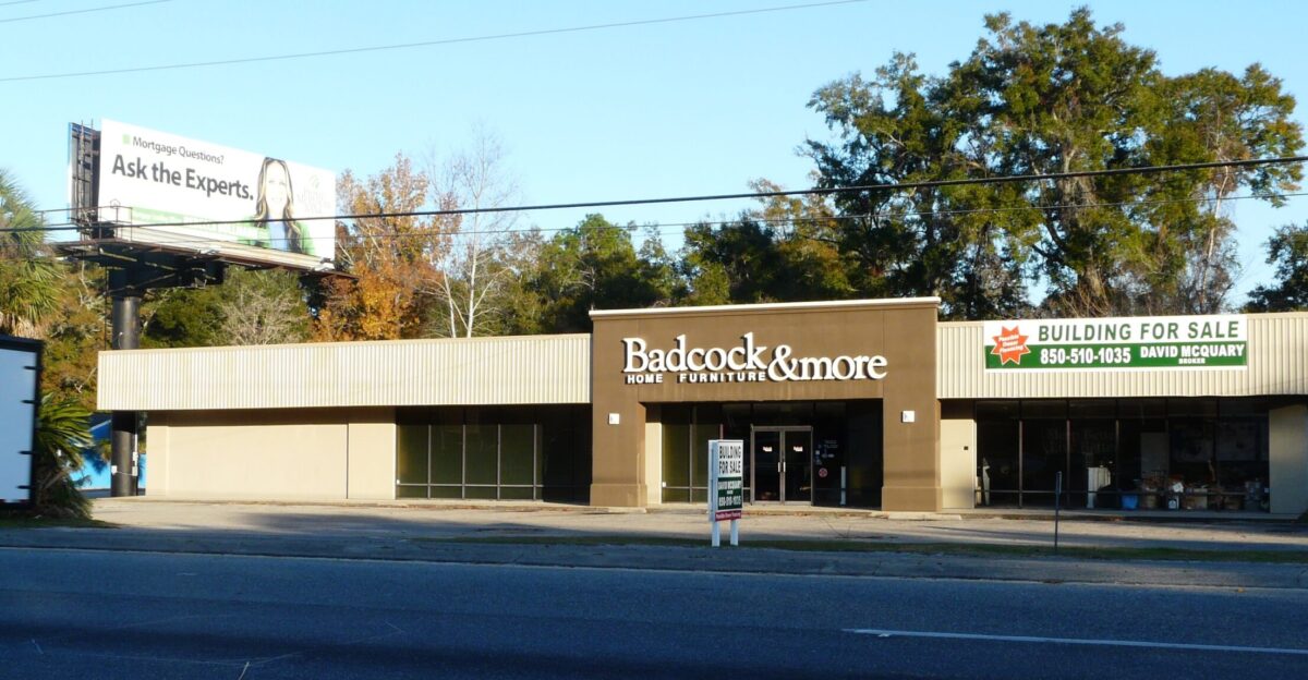 Closed Badcock Home Furniture more store on Crawfordville Highway in Crawfordville Florida
