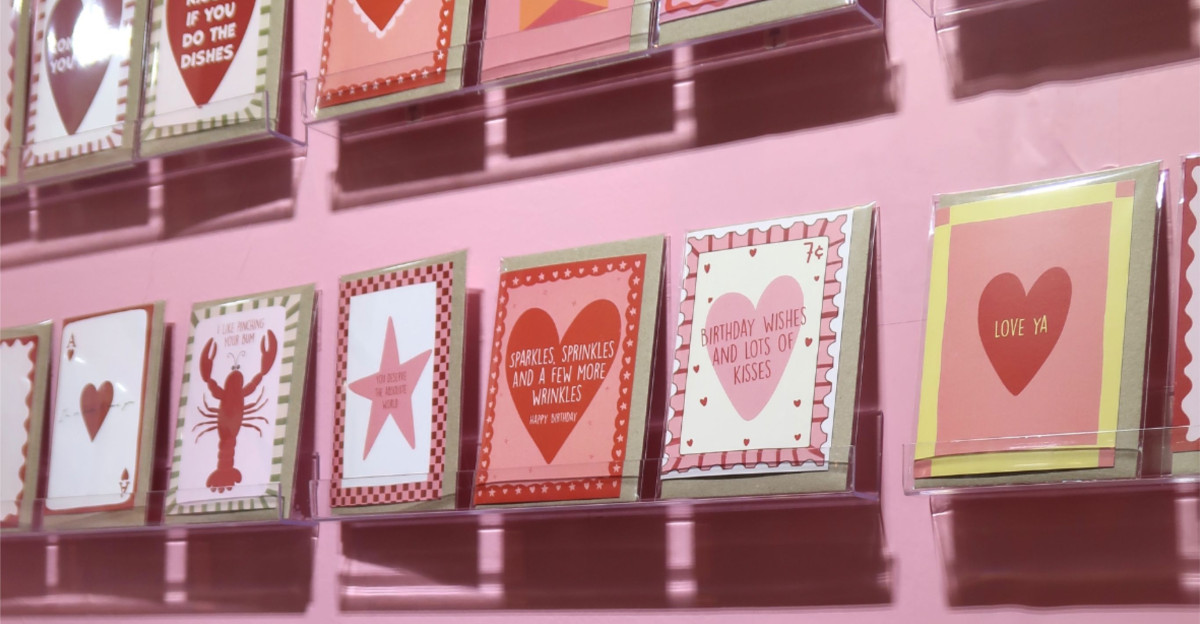 colourful wall of greeting cards at life instyle by From Rosalie