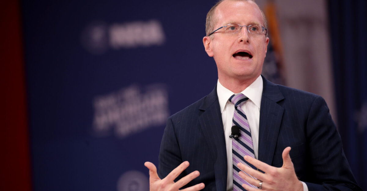 FCC Commissioner Brendan Carr speaking at the 2018 Conservative Political Action Conference CPAC in National Harbor Maryland Please attribute to Gage Skidmore if used elsewhere