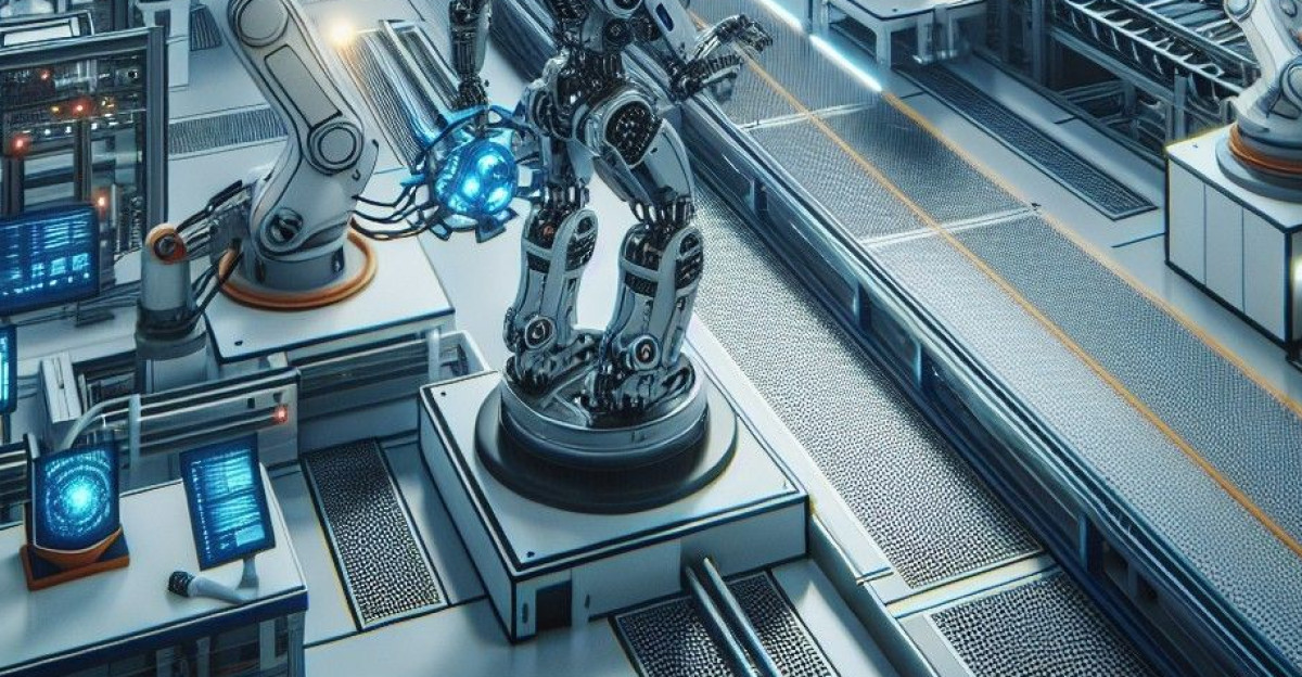 AI in Manufacturing AI-driven robots and predictive maintenance are revolutionizing manufacturing Imagine factories that run smoothly with minimal human intervention AIFactory Industry by Vihar Fadia Architects and Engineers