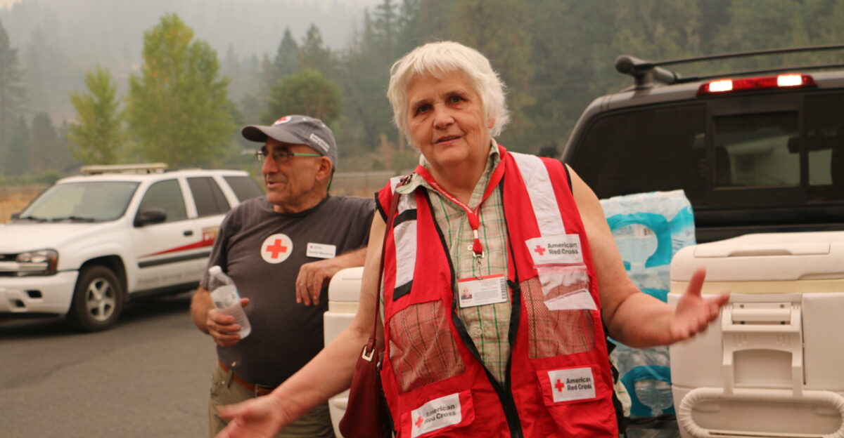 On September 3 2017 fire staff held a community meeting to provide an overview of the Chetco Bar wildfire The meeting was held at the Illinois Valley High School in Cave Junction It was attended by more than 550 people The Chetco Bar Fire was reported on July 12 2017 The initial size-up of the fire was 1 4 acre burning in the 2002 Biscuit Fire and 1987 Silver Fire scars located in the Kalmiopsis Wilderness roughly six air miles west of Pearsoll Peak and north of the Chetco River The fire is approximately 5 miles northeast of Brookings Oregon The area is comprised of mixed conifer and deciduous forest brush and snags from the 2002 Biscuit Fire and 1987 Silver Fire The fire is burning in areas of fire scar and islands that were previously unburned The combination of down dead fuels with a newly cured grass makes the terrain quite hazardous for firefighters Photo by Maria Thi Mai BLM