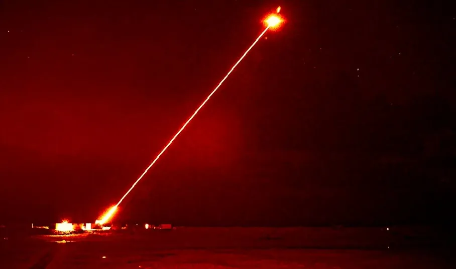 During a trial at the MOD s Hebrides Range the DragonFire laser directed energy weapon LDEW system achieved the UK s first high-power firing of a laser weapon against aerial targets The range of DragonFire is classified but it is a line-of-sight weapon and can engage with any visible target