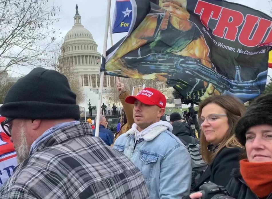Ryan Samsel at the U S Capitol on J6 convicted of felony charges along with four co-defendants by GJS Jr