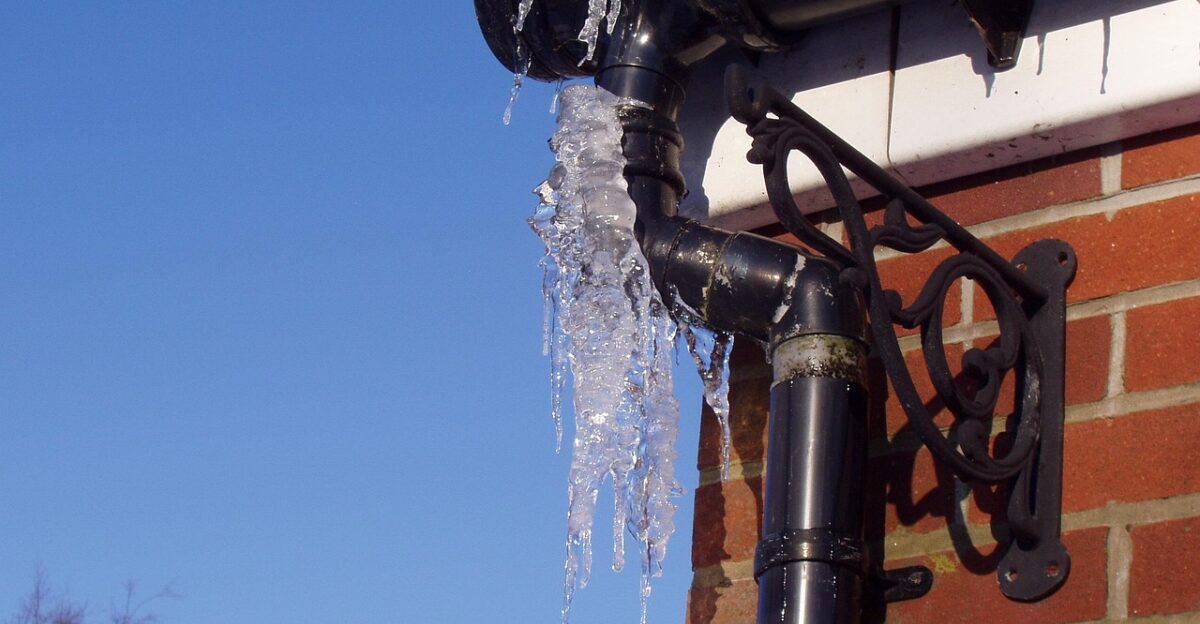 frozen ice icicle hard winter ice frozen rain pipe pipe blue rain