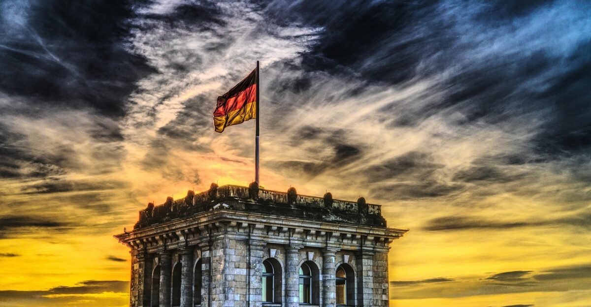 bundestag german flag parliament federal election germany capital city flag architecture banner building government district berlin government germany flag city politics government building german flutter clouds nature facade story sightseeing