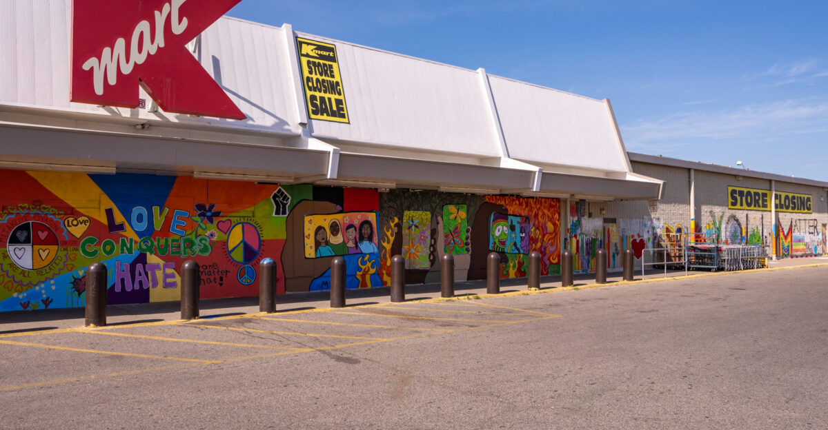 The K-Mart store on W Lake Street in Minneapolis The store has since been turned into a United States Post Office after 2 nearby stations were burned during George Floyd unrest - This image is part of a continuing series following the unrest and events in Minneapolis following the May 25th 2020 murder of George Floyd Chad Davis Photography Minneapolis Uprising