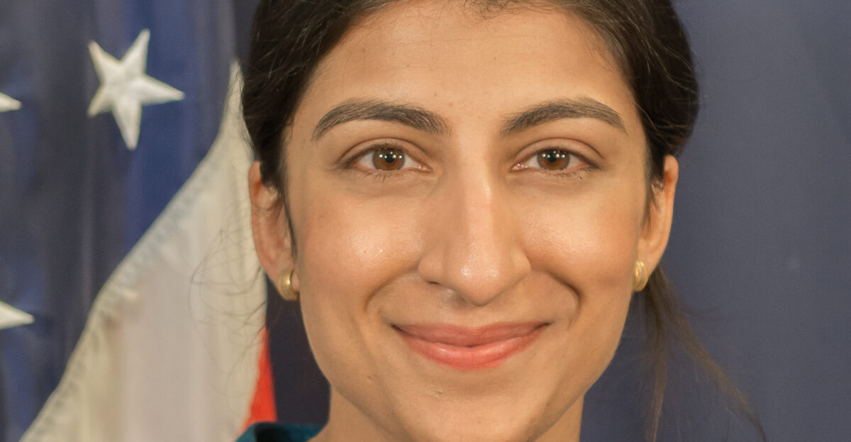 Portrait of Lina Khan as Chair of the Federal Trade Commission under President Biden