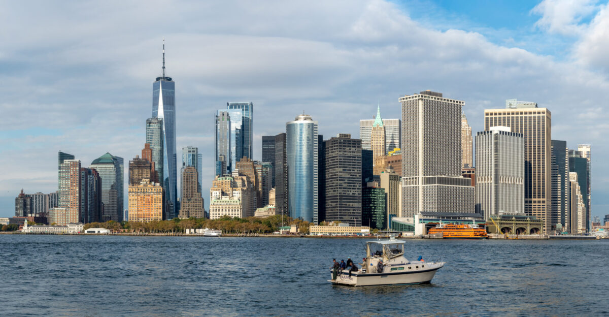 Large panorama of Lower Manhattan from Governors Island