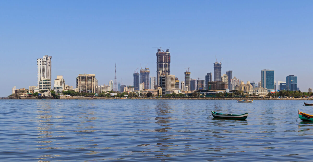 View towards Lotus Colony in Mumbai India