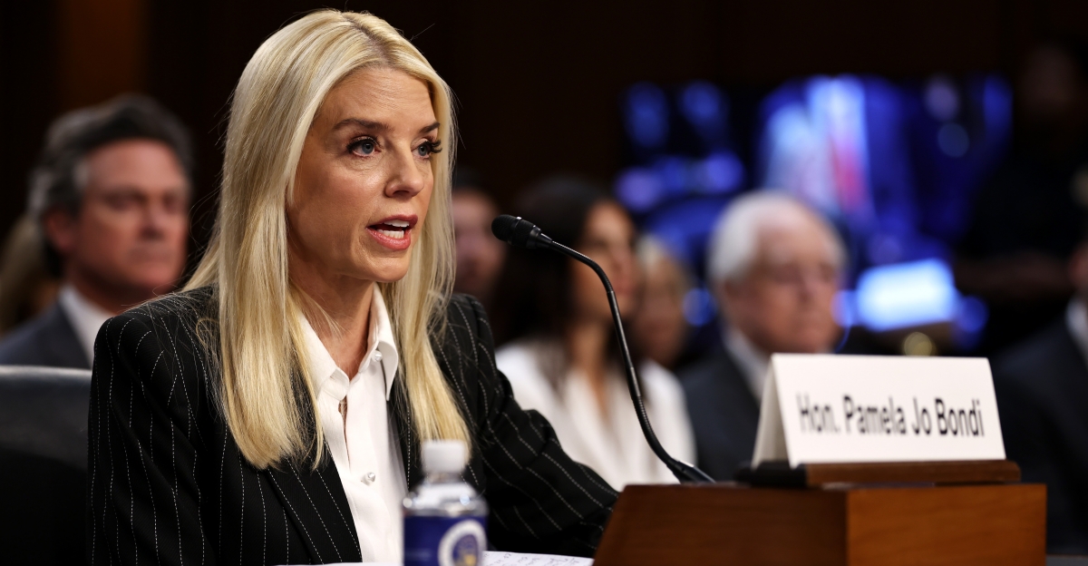 Pam Bondi Attends Confirmation Hearing To Be Attorney General