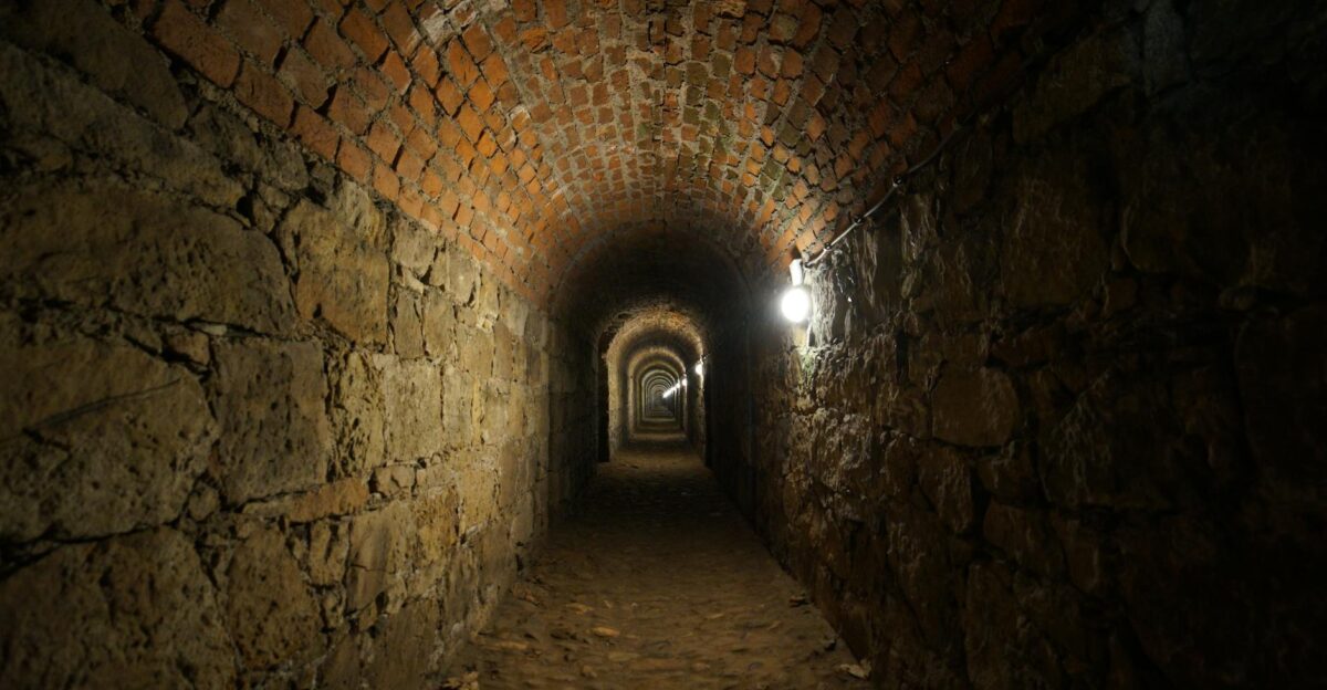 Explore the mysterious antique brick tunnel in K odzko Poland with its captivating architecture
