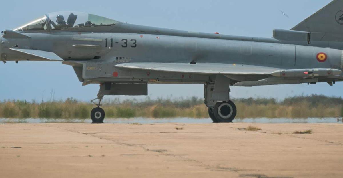 Eurofighter Typhoon parked on a runway in San Javier Regi n de Murcia Espa a during daytime