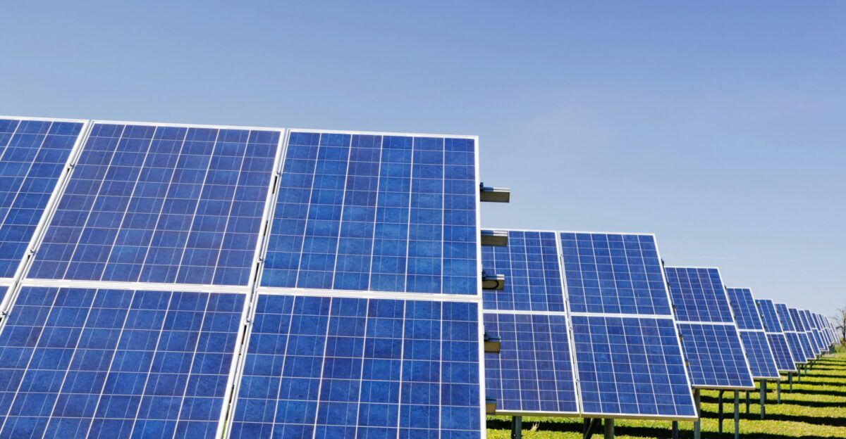 blue solar panel boards