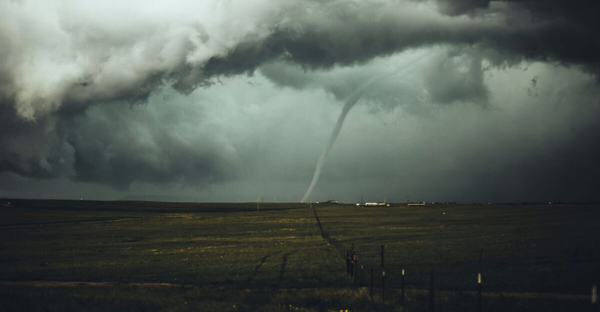 long exposure photography of hurricane