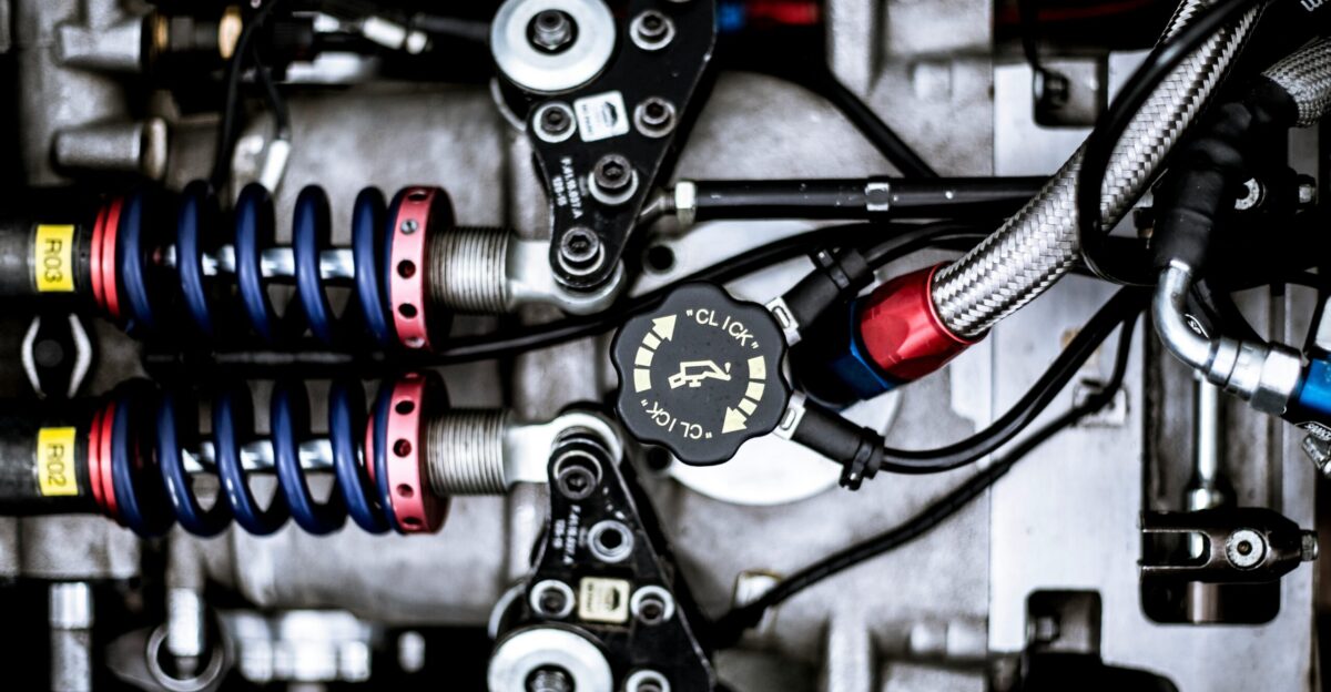 black and gray vehicle part