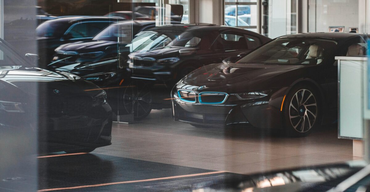 black cars in a parking lot