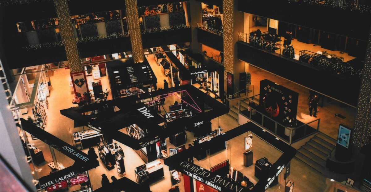 a high angle view of a building