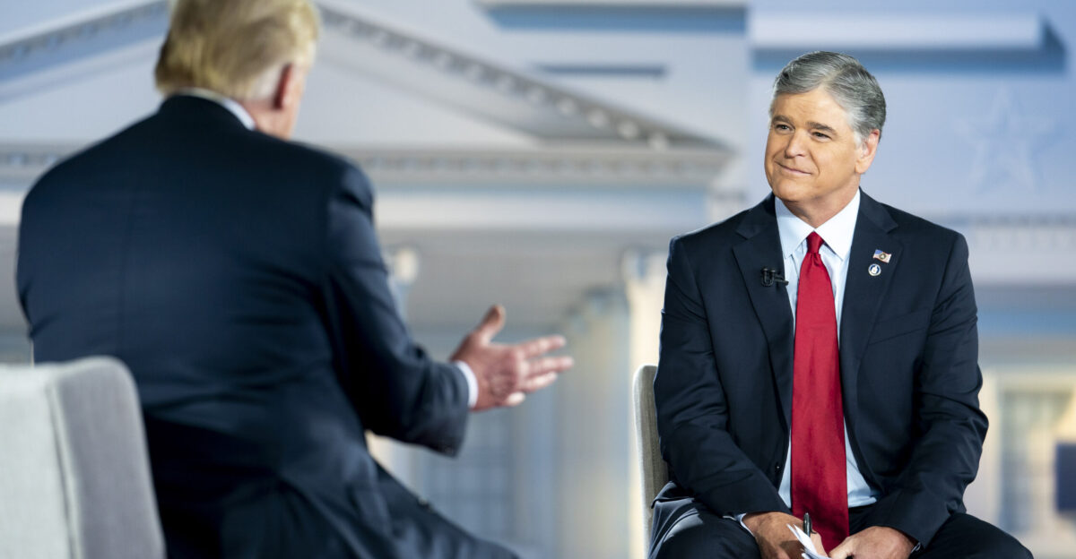 President Donald J Trump participates in a town hall interview taping with Sean Hannity of Fox News Thursday June 25 2020 at Green Bay-Austin Struble International Airport in Green Bay Wis Official White House Photo by Tia Dufour