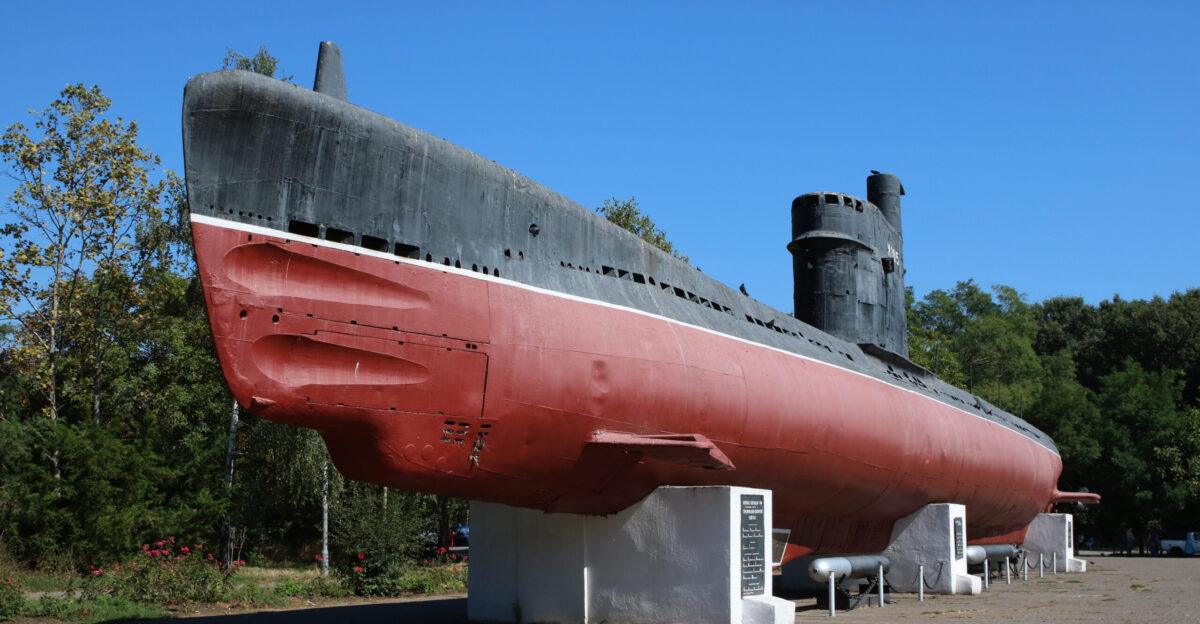 Soviet submarine M-296 of Quebec-class as a memorial in Odessa under name M-305