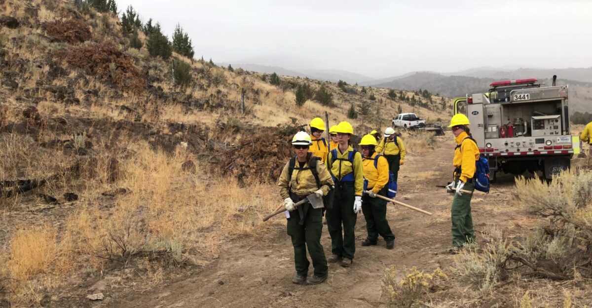 A video of an instructor leading trainees away to their next lesson Twenty attended the Women in Wildland Fire Boot Camp in eastern Oregon October 2018 The camp was a first for the BLM in the Pacific Northwest The women came from across the region and country for basic wildland fire training The paid opportunity was over the last two weekends of October and fulfilled several key training requirements for seasonal wildfire jobs within the federal government Cassandra Fleckenstein a fire manager for the BLM in Vale said she wanted to offer the training because some people can get lost within the larger fire schools I decided to start a camp here where women can learn together in smaller groups of about 20 people said Fleckenstein during training Women slept in tents studied and practiced mop-up duty among many other field tasks I was amazed at how much I loved fire said one participant It was an all-around amazing experience Want to learn more about BLM Oregon-Washington fire careers Go to Video Larisa Bogardus BLM 2018 wildfire stories - 4 ways drones are being used to fight wildfires - Above average temps forecasted this winter - Firefighters and BLM wildlife biologist team up to save owl fleeing wildfire - Wildland firefighters receive huge community rally after saving hundreds of homes - Infrared drone video from above an Oregon wildfire - 360video of central Oregon prescribed burn - BLM firefighters help rescue woman who fell 100 feet off Washington highway - National Guard UH-60 Blackhawk drops water on wildfire - Cockpit video Approaching Oregon wildfires for retardant drops Learn about career opportunities with BLM OR WA Fire on doi gov 3yYp0j7 Learn more about BLM s wildland fire engines