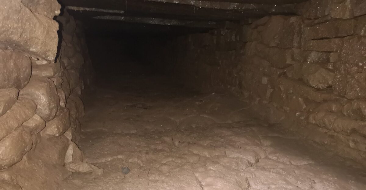 Power technicians discover secret medieval tunnel under footpath