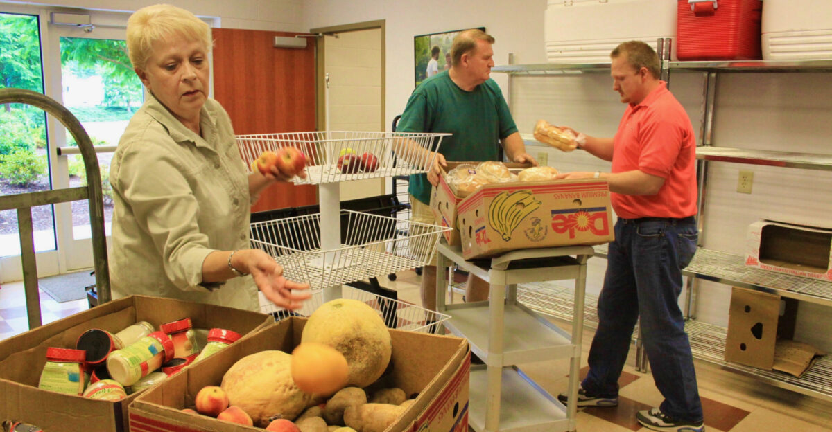 A food bank at Lee University in Cleveland Tennessee