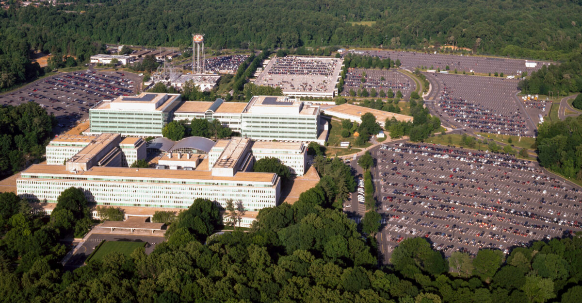 File Aerial view of the Central Intelligence Agency headquarters