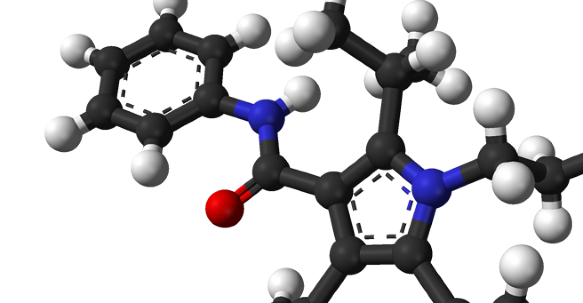 Ball-and-stick model of atorvastatin