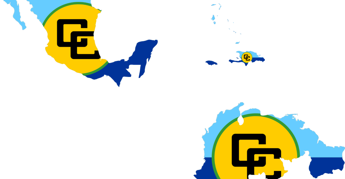 This is the CARICOM Flag Map this includes all full members associate members and observers