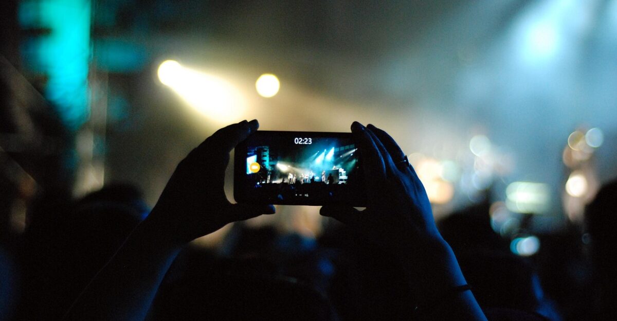 mobile phone concert record video recording video recording stage festival lights party people smartphone stage lights audience crowd video video video video video