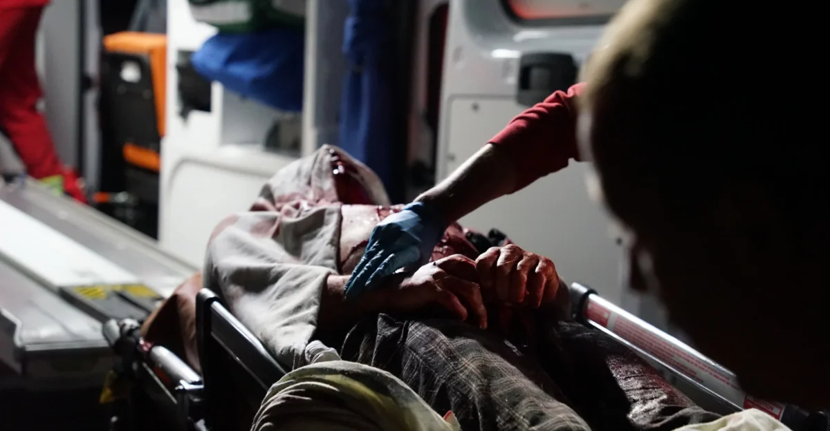Entire hospital room is bloodied Russia bombarded Kharkiv