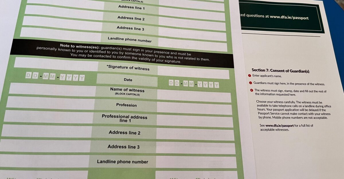 Applying for my first Irish passport Yay Who do I get as a