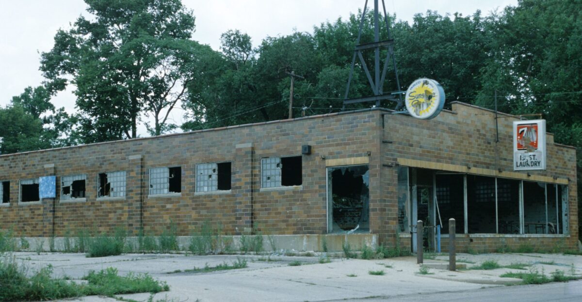 514 East 13th Street Indianapolis Indiana Marion Center Old Northside Historic District Image shows vacant store Demolished in 1979