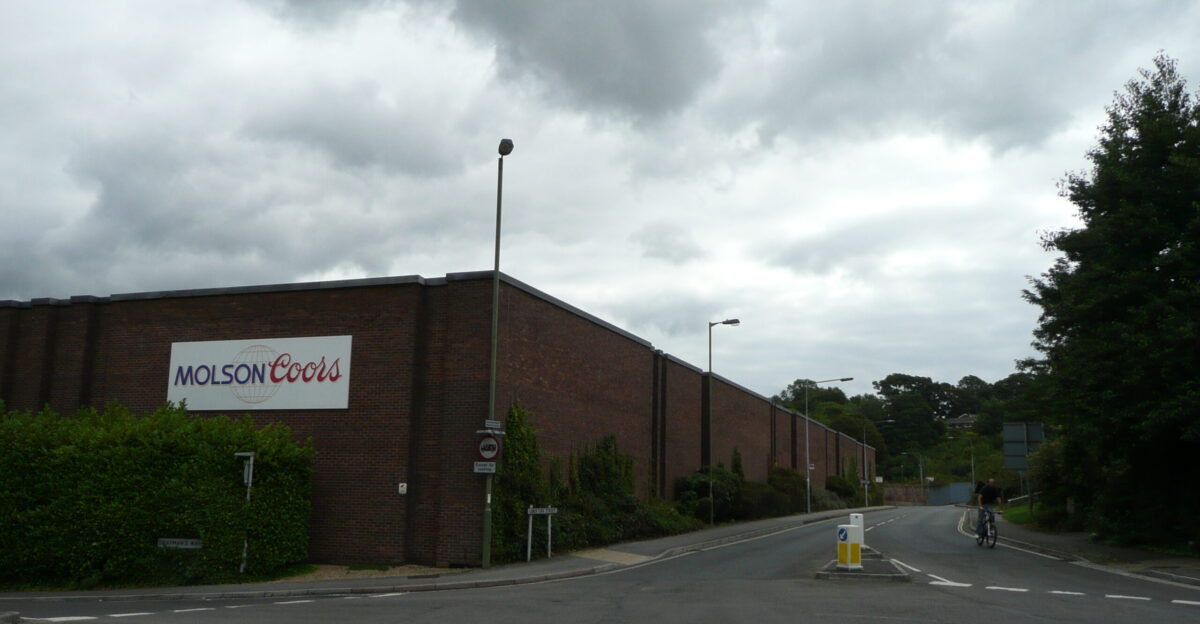 Brewery of the Molson Coors Brewing Company as viewed from the southwest in Alton Hampshire England This brewery was previously operated by the Coors Brewing Company