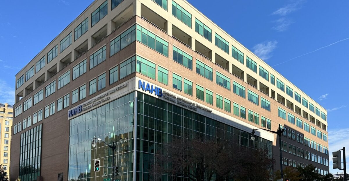 The headquarters of the National Association of Home Builders is located at 1201 15th Street NW in Washington D C on a lot between 15th Street M Street and Massachusetts Avenue NW