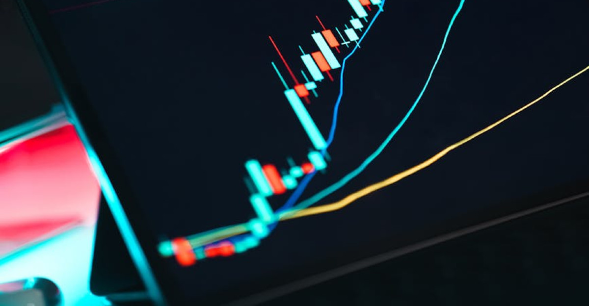 Close-up of cryptocurrency trading analysis on a digital tablet highlighting market trends