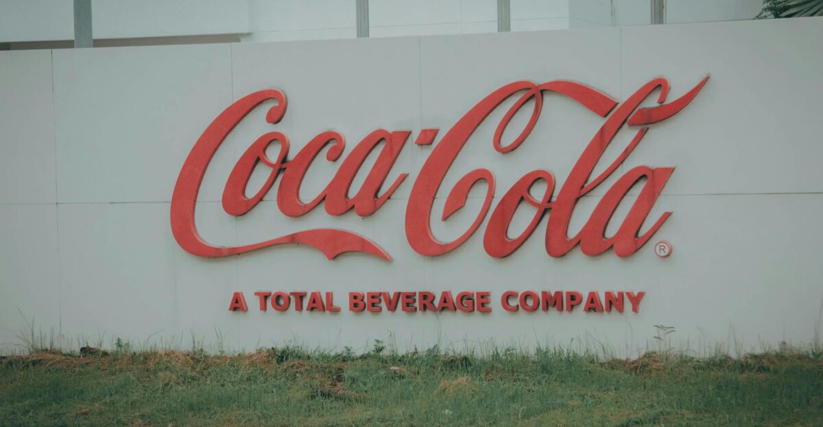 Image of Coca-Cola logo on outdoor signage showing brand identity