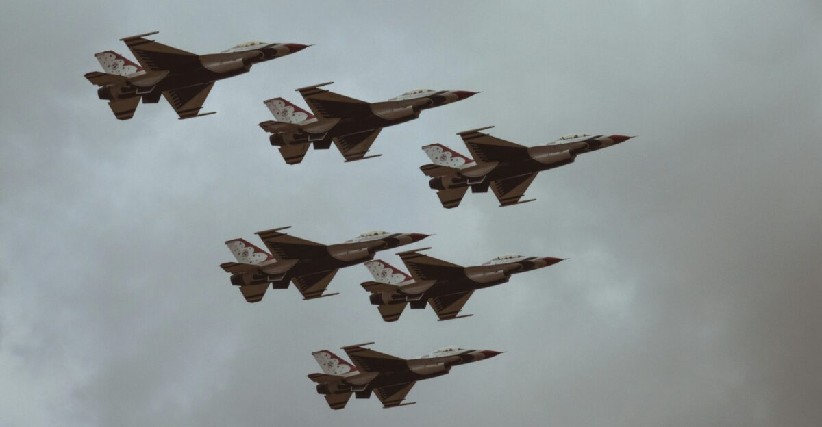 six fighter jets