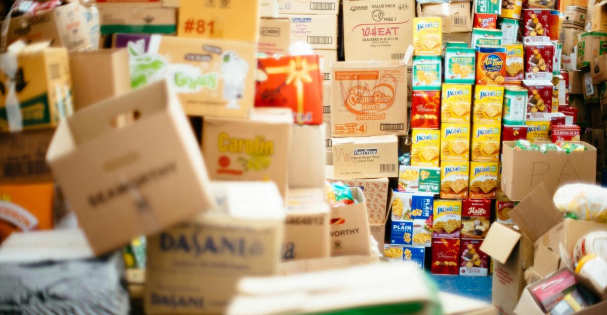 pile of cardboard boxes