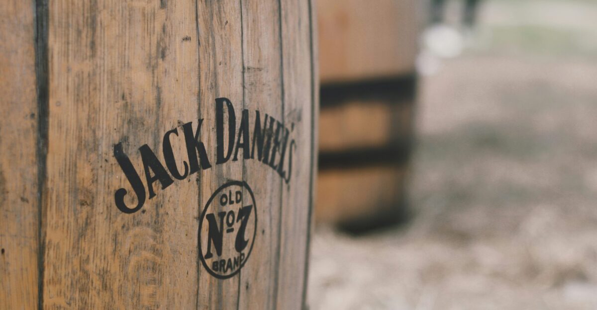 selective focus photography of Jack Daniels barrel
