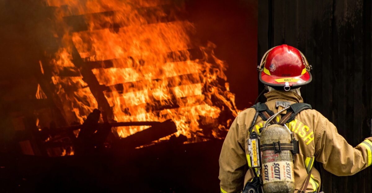 fireman looking at fire