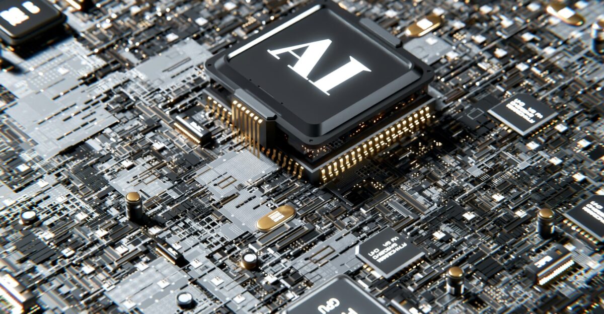 a computer chip with the letter a on top of it